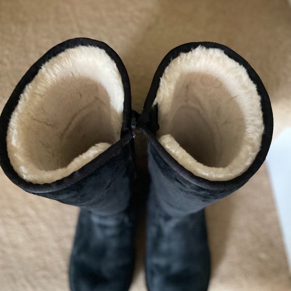 ONLY WORN ONCE UGG AUSTRALIA BLACK SUMNER BOOTS size 7 - Picture 2 of 5